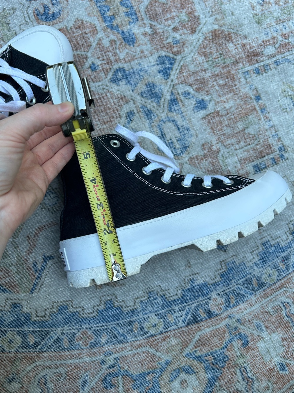 Converse All Star Lugged Platform High Tops Sneaker Black/White | Women’s 7.5 - Picture 10 of 11